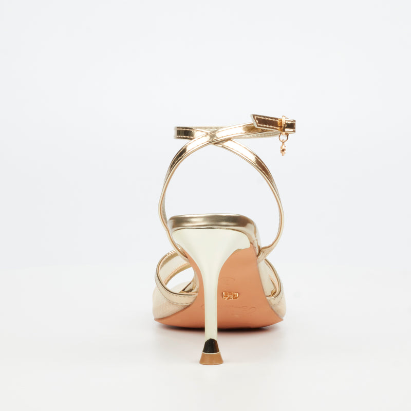 Miss Black Chanel 2 Heel - Gold footwear Miss Black
