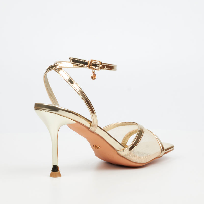 Miss Black Chanel 2 Heel - Gold footwear Miss Black