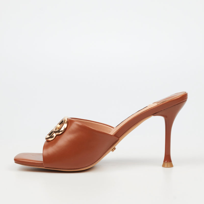 Miss Black Chanel 3 Heel - Tan