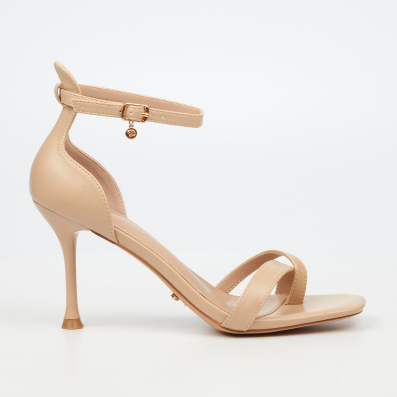 Miss Black Chanel 4 Heel - Nude