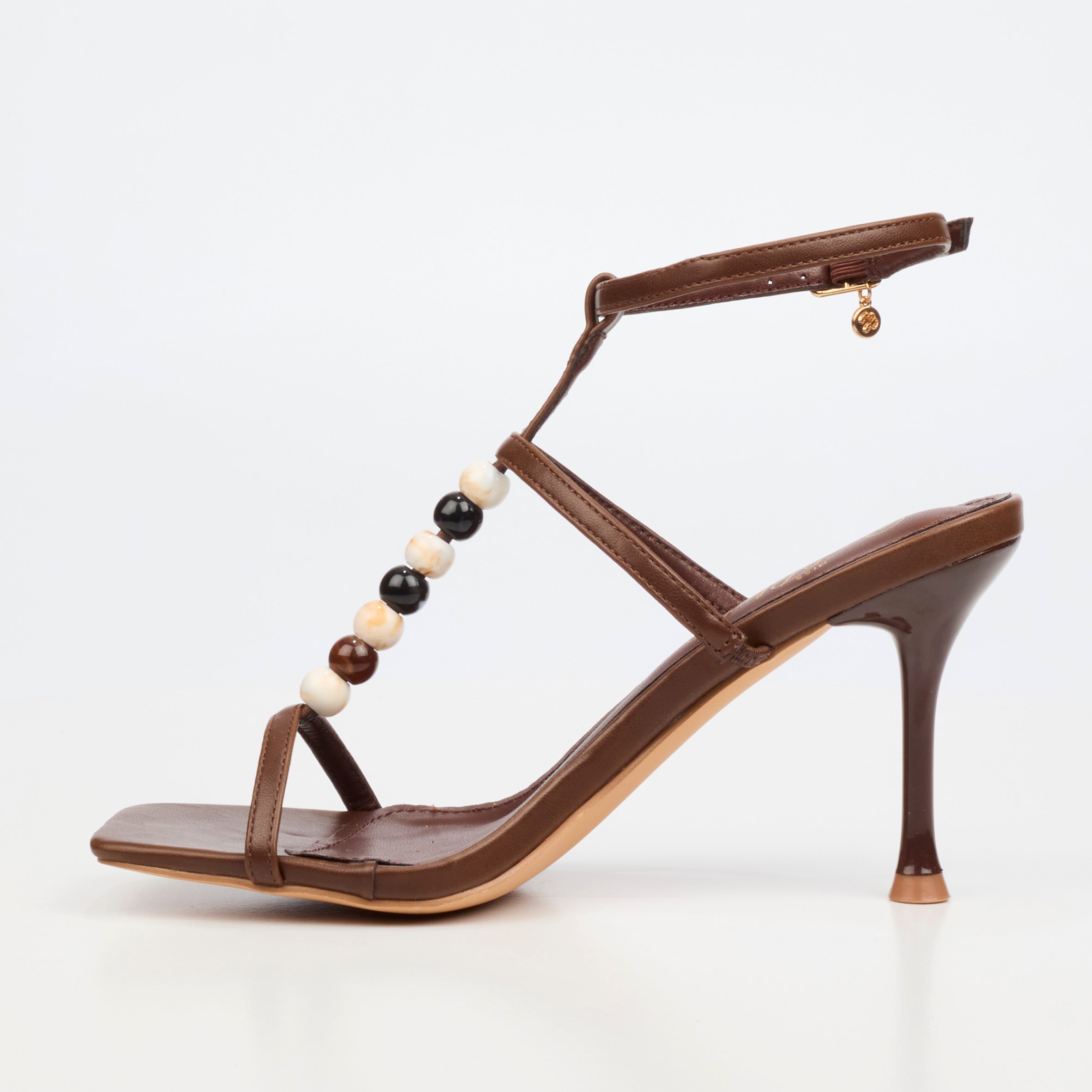 Miss Black Chanel 7 Heel - Chocolate