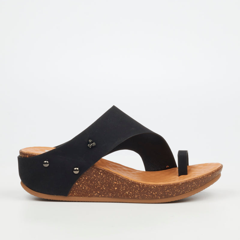 Butterfly Feet Cheyan 1 Wedge - Black footwear Butterfly Feet