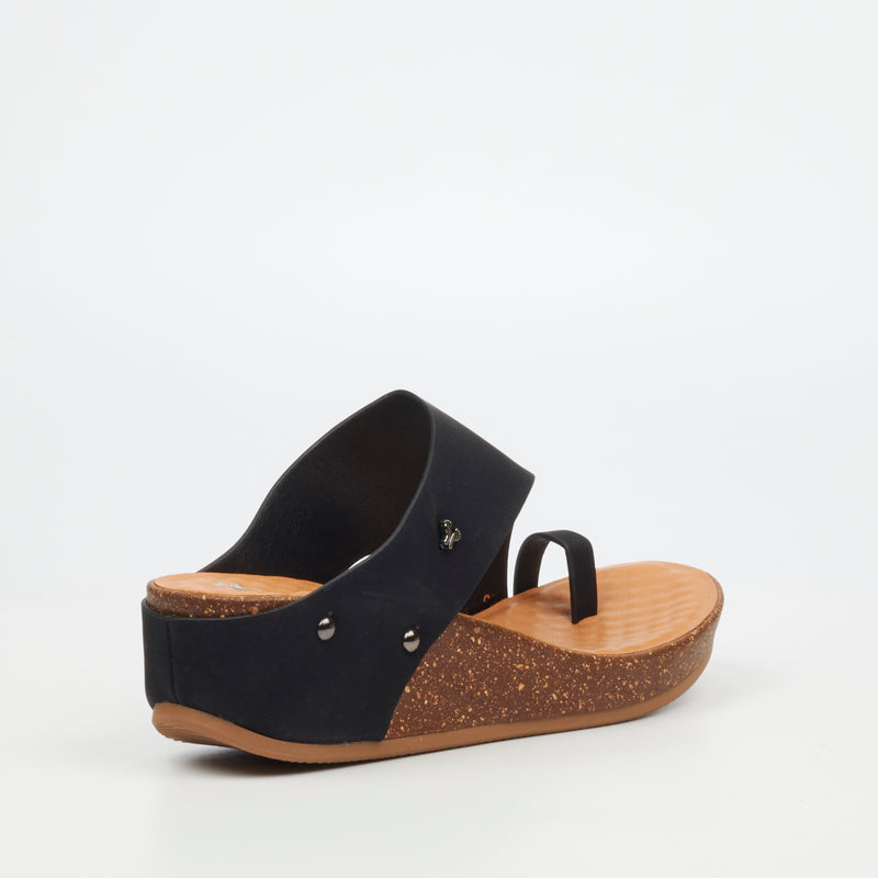 Butterfly Feet Cheyan 1 Wedge - Black footwear Butterfly Feet