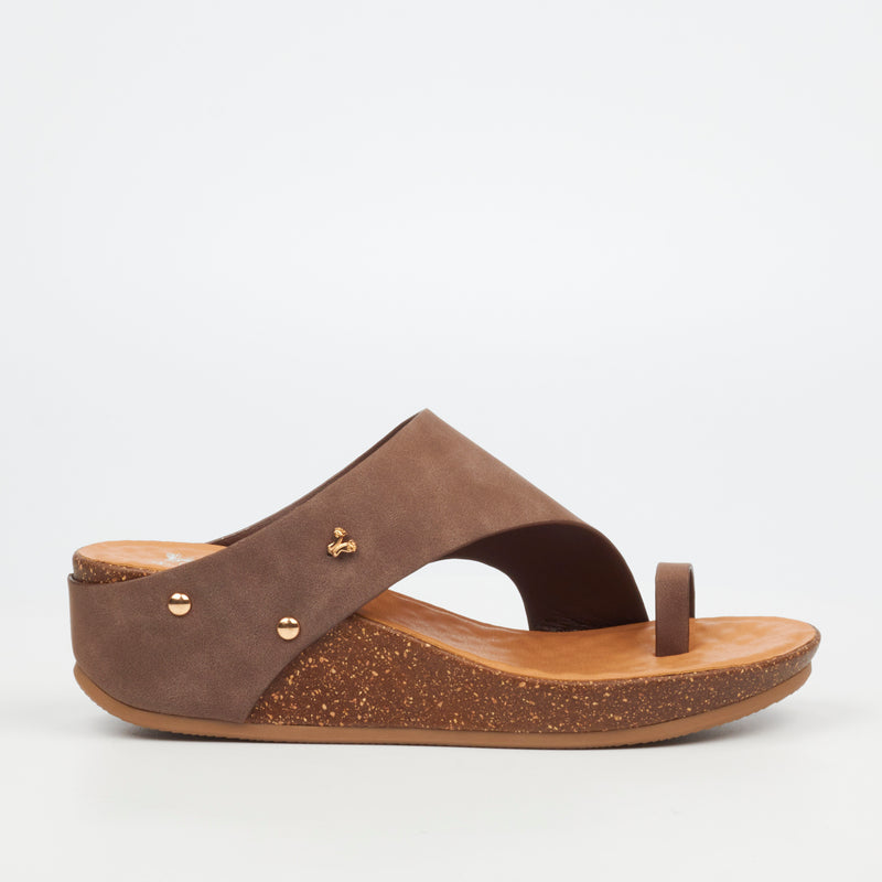 Butterfly Feet Cheyan 1 Wedge - Brown footwear Butterfly Feet