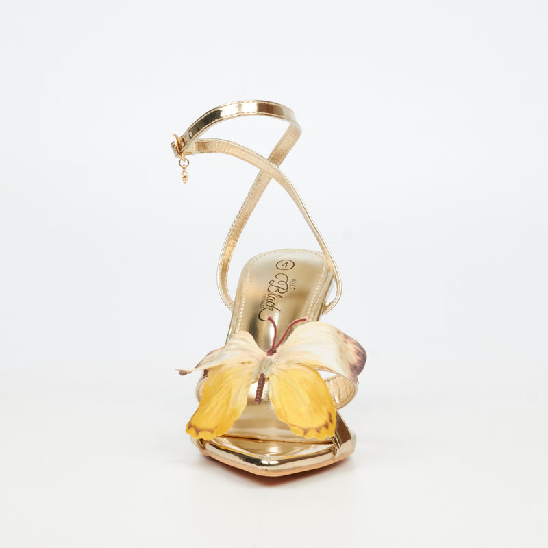 Miss Black Chrysalis 1 Heel - Gold