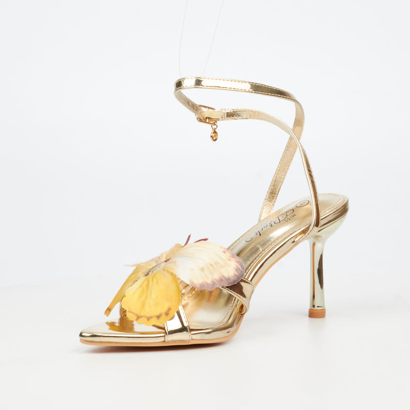 Miss Black Chrysalis 1 Heel - Gold