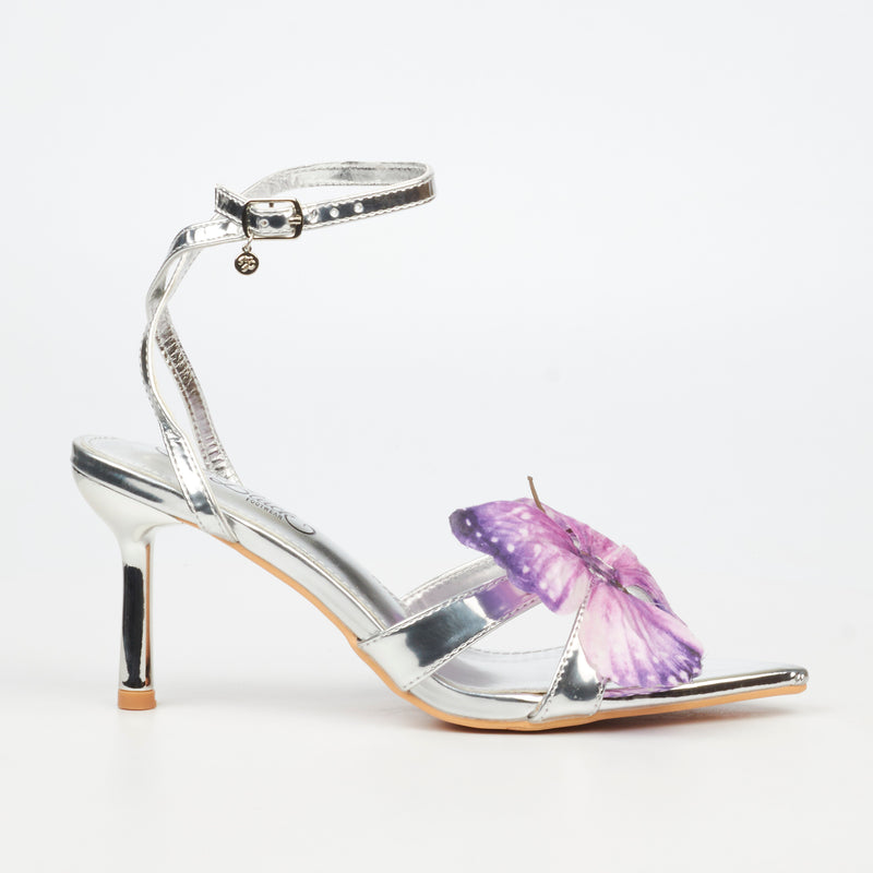 Miss Black Chrysalis 1 Heel - Silver