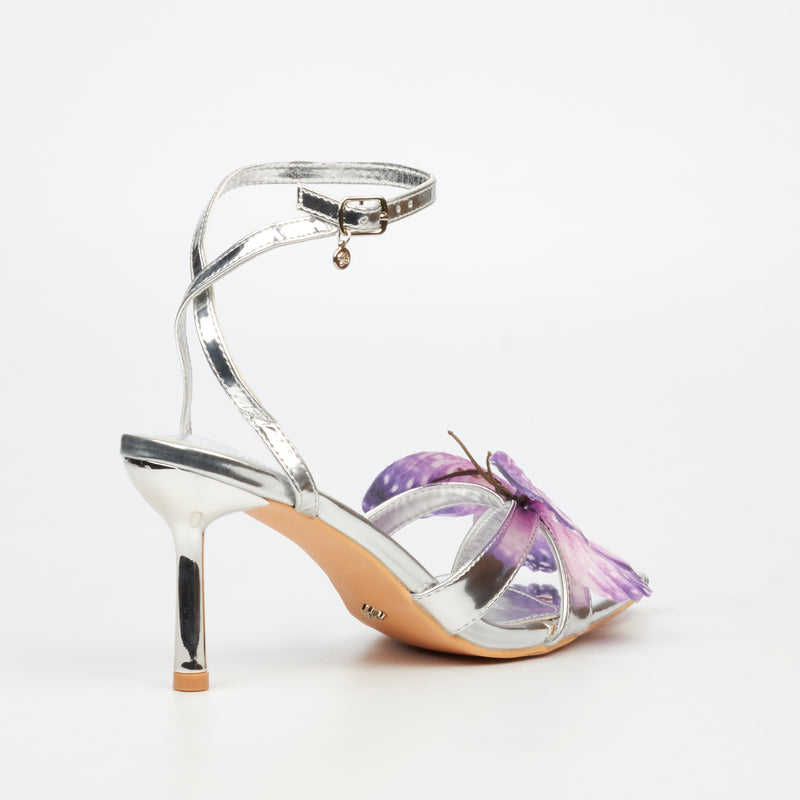 Miss Black Chrysalis 1 Heel - Silver