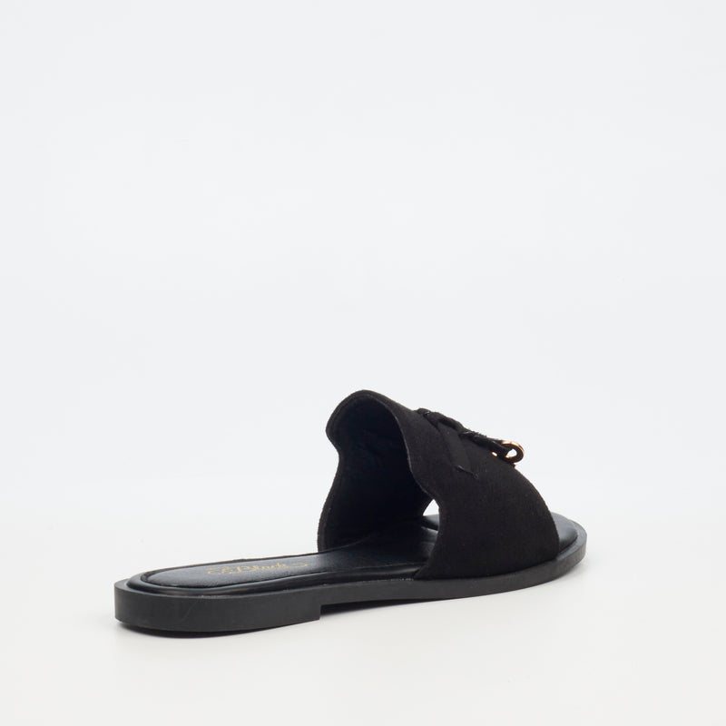 MIss Black Cilantro 1 Flat Sandal - Black footwear Miss Black   