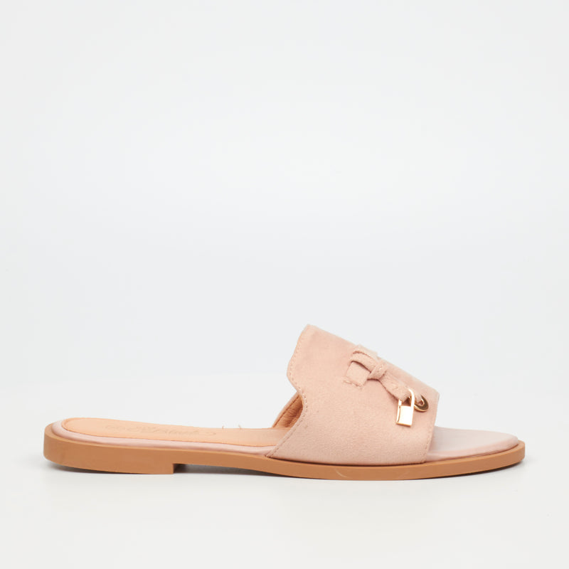 MIss Black Cilantro 1 Flat Sandal - Taupe footwear Miss Black   