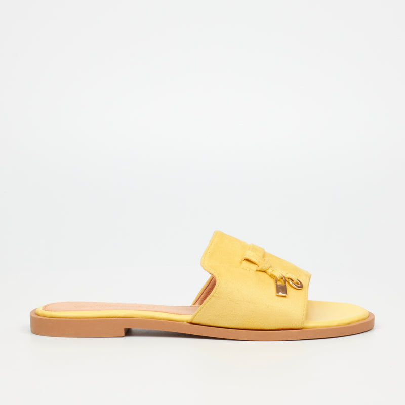 Miss Black Cilantro 1 Flat Sandal - Yellow footwear Miss Black   