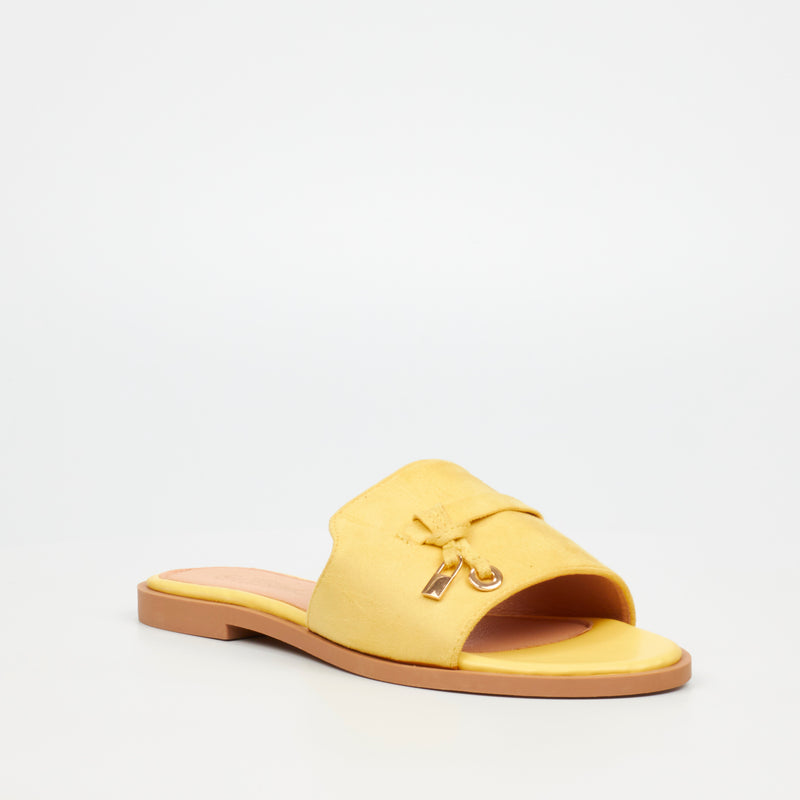 Miss Black Cilantro 1 Flat Sandal - Yellow footwear Miss Black   