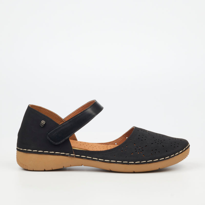 Butterfly Classics Cindi 1 Faux Nubuck Pump - Black footwear Butterfly Classics