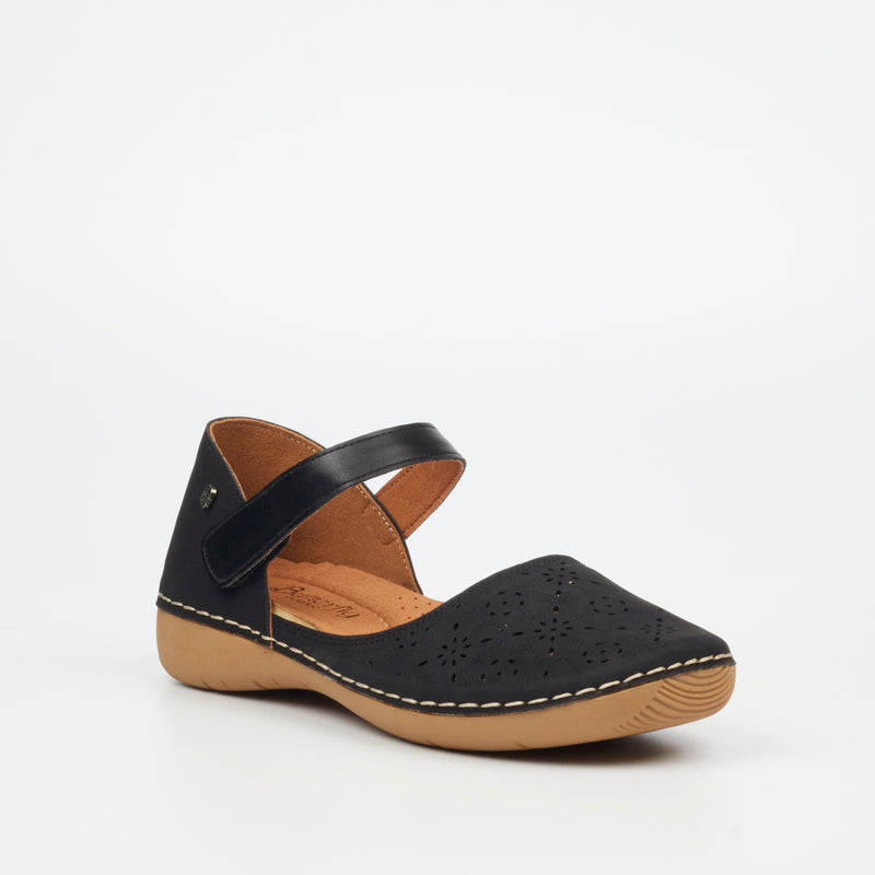 Butterfly Classics Cindi 1 Faux Nubuck Pump - Black footwear Butterfly Classics
