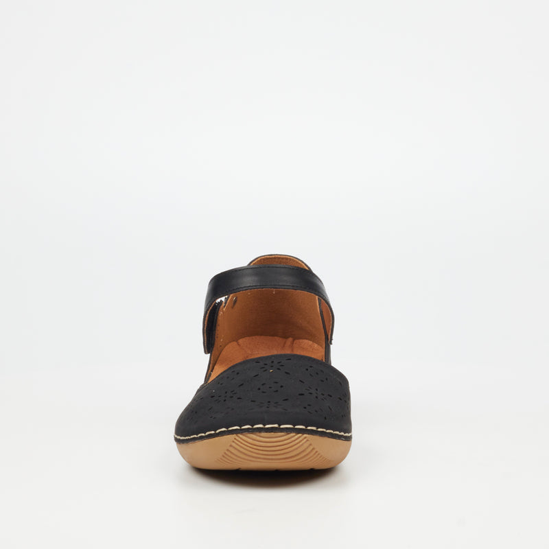 Butterfly Classics Cindi 1 Faux Nubuck Pump - Black footwear Butterfly Classics