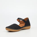 Butterfly Classics Cindi 1 Faux Nubuck Pump - Black footwear Butterfly Classics