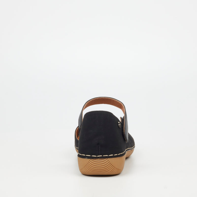 Butterfly Classics Cindi 1 Faux Nubuck Pump - Black footwear Butterfly Classics