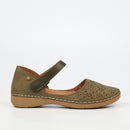 Butterfly Classics Cindi 1 Faux Nubuck Pump - Olive footwear Butterfly Classics