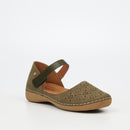 Butterfly Classics Cindi 1 Faux Nubuck Pump - Olive footwear Butterfly Classics