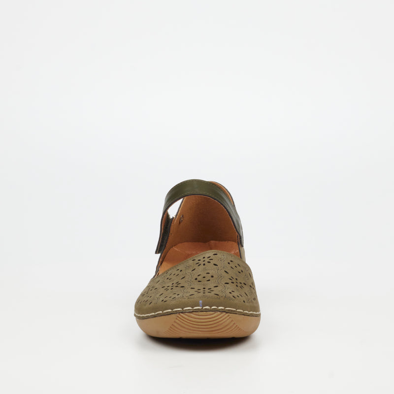 Butterfly Classics Cindi 1 Faux Nubuck Pump - Olive footwear Butterfly Classics