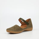 Butterfly Classics Cindi 1 Faux Nubuck Pump - Olive footwear Butterfly Classics