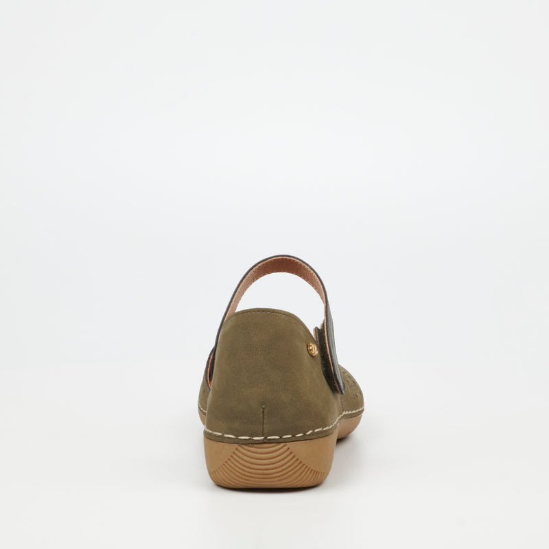 Butterfly Classics Cindi 1 Faux Nubuck Pump - Olive footwear Butterfly Classics