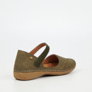 Butterfly Classics Cindi 1 Faux Nubuck Pump - Olive footwear Butterfly Classics