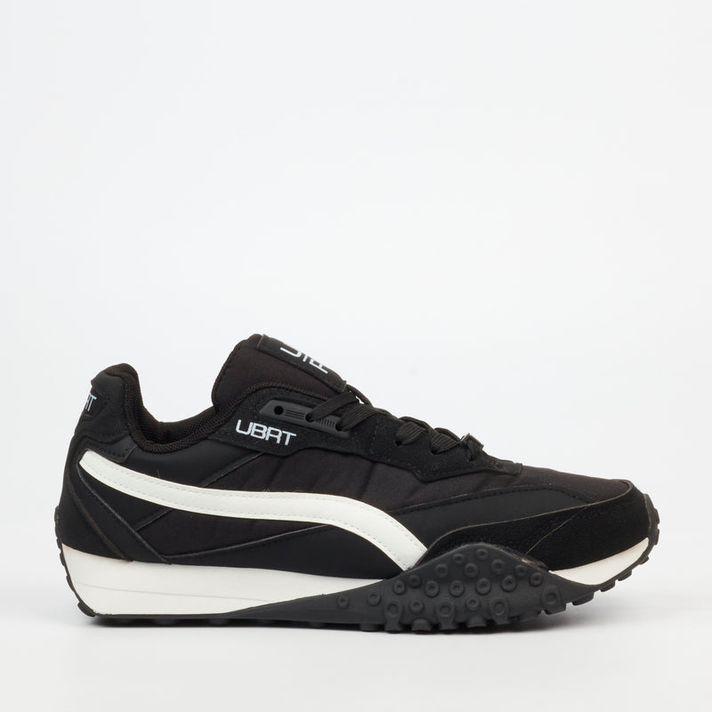 Urbanart Cloud 1 Faux Nubuck / Lycra Sneaker - Black footwear UBRT