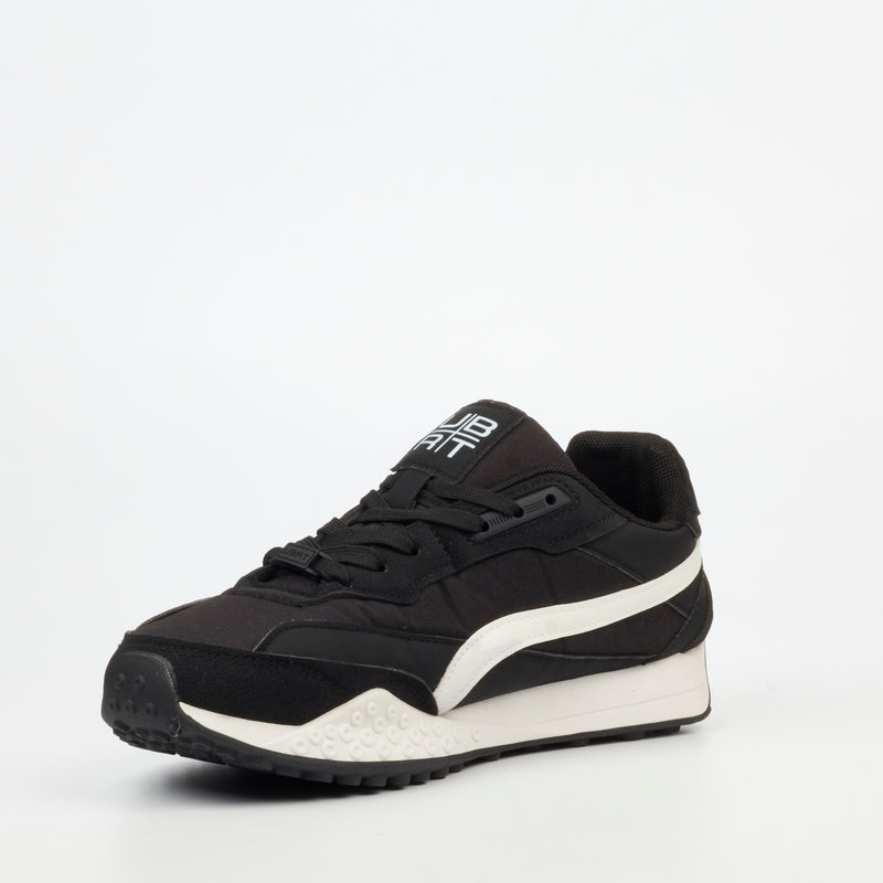 Urbanart Cloud 1 Faux Nubuck / Lycra Sneaker - Black footwear UBRT
