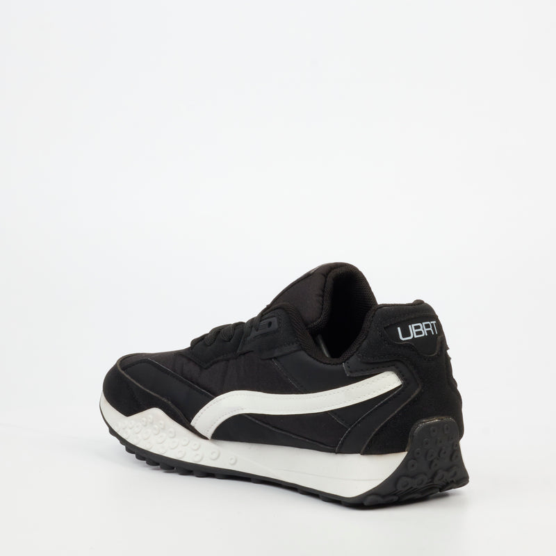 Urbanart Cloud 1 Faux Nubuck / Lycra Sneaker - Black footwear UBRT