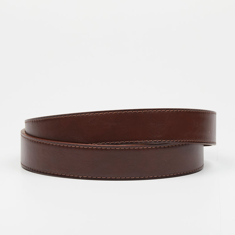 Mazerata Coburn 1 Faux Leather Belt - Chocolate accessories Mazerata   