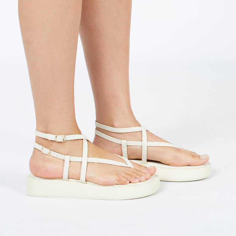 Viabeach Coconut 14 Flat Sandal - Bone footwear Viabeach   