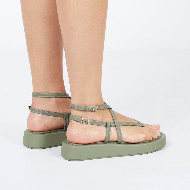 Viabeach Coconut 14 Flat Sandal - Khaki footwear Viabeach   