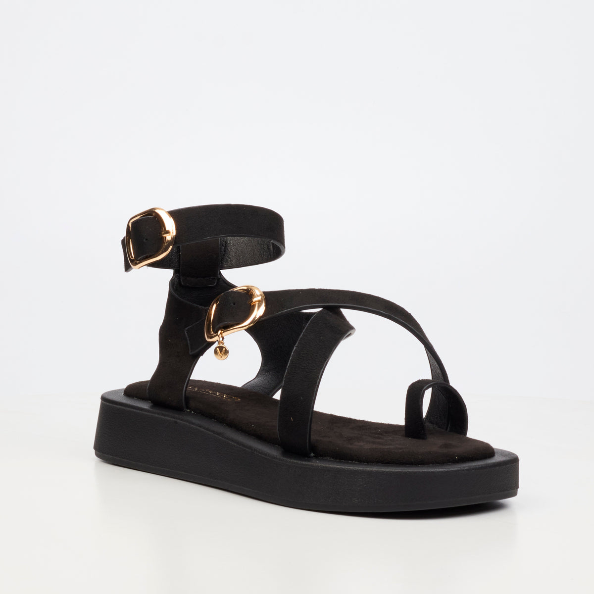 Viabeach Coconut 15 Flat Sandal - Black footwear Viabeach