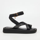 Viabeach Coconut 7 Flat Sandal - Black footwear Viabeach