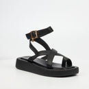 Viabeach Coconut 7 Flat Sandal - Black footwear Viabeach