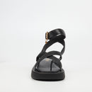 Viabeach Coconut 7 Flat Sandal - Black footwear Viabeach