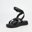 Viabeach Coconut 7 Flat Sandal - Black footwear Viabeach