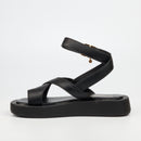 Viabeach Coconut 7 Flat Sandal - Black footwear Viabeach