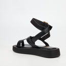 Viabeach Coconut 7 Flat Sandal - Black footwear Viabeach