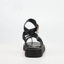 Viabeach Coconut 7 Flat Sandal - Black footwear Viabeach