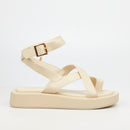 Viabeach Coconut 7 Flat Sandal - Bone footwear Viabeach