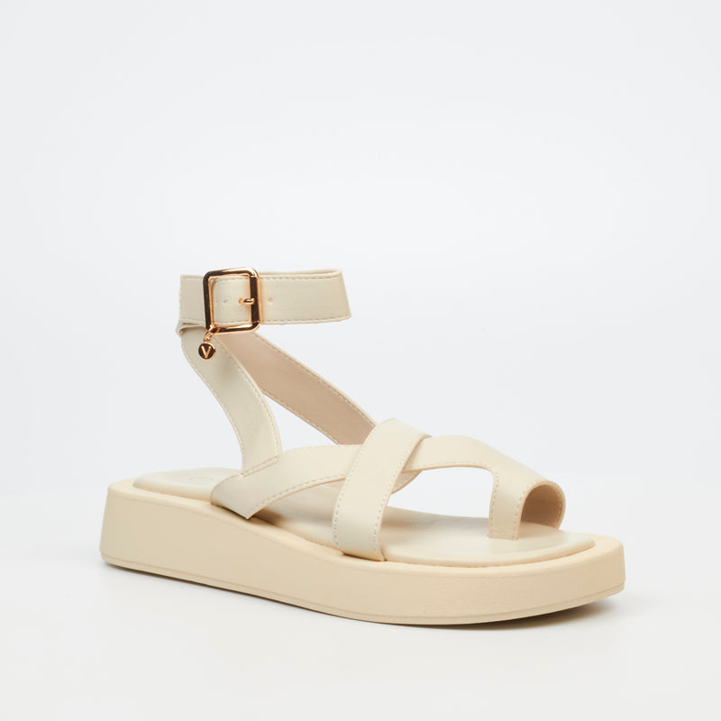 Viabeach Coconut 7 Flat Sandal - Bone footwear Viabeach   