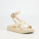 Viabeach Coconut 7 Flat Sandal - Bone footwear Viabeach