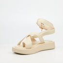 Viabeach Coconut 7 Flat Sandal - Bone footwear Viabeach