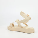 Viabeach Coconut 7 Flat Sandal - Bone footwear Viabeach
