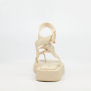 Viabeach Coconut 7 Flat Sandal - Bone footwear Viabeach