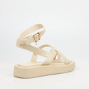 Viabeach Coconut 7 Flat Sandal - Bone footwear Viabeach