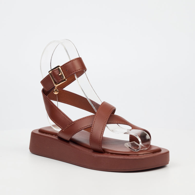 Viabeach Coconut 7 Flat Sandal - Chocolate footwear Viabeach   