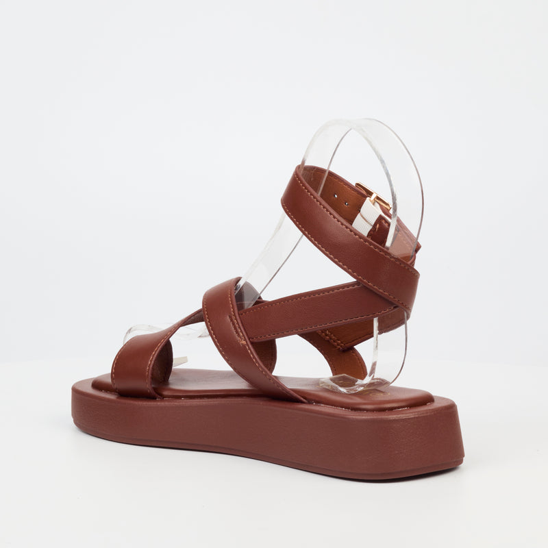 Viabeach Coconut 7 Flat Sandal - Chocolate footwear Viabeach   